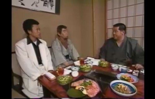 The pair meet ex-yakuza boss Atsumu Yamamoto