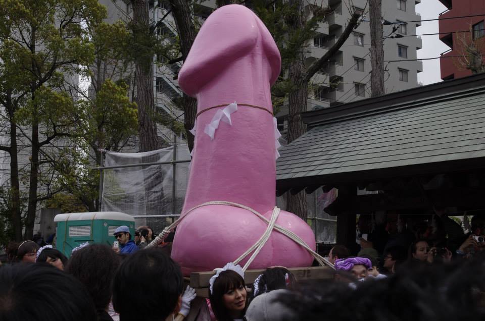 This annual penis festival in Kawasaki City. Not obscene. Huge penis replicas are family fun in Japan. 