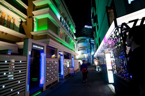 Just another night on Love Hotel Hill in Shibuya. The businesses are now making for an attractive investment option as a "recession-proof" revenue stream.