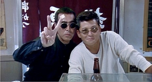 Even infamous yakuza hitman, Kunihiro, flashes the peace sign when the cameras flashes. (From Onibi: The Fire WIthin, 1996-Gaga Films)