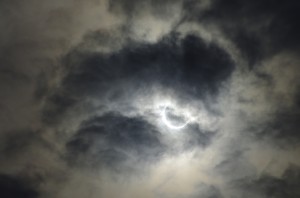 The annular solar eclipse over Tokyo, Monday, May 21, 2012. (Albert Siegel)