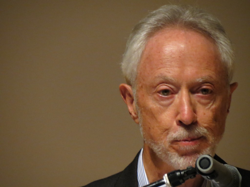 South African Nobel price winner for Literature, J.M. Coetzee reading a chapter of his upcoming novel "The Childhood of Jesus" in front of a literary audience in Tokyo