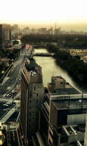 The Skyline at 17:30 Pm Tokyo (From Hibiya) 